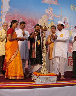 Inauguration of the meet: Speakers lighting the deep