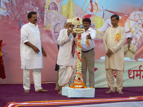 Inauguration of Sabha by igniting Deep with 'Kaypanji'