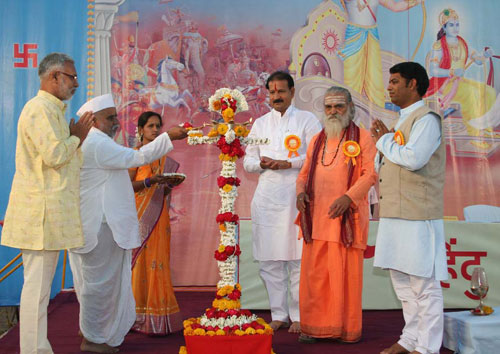 Inauguration of Dharmajagruti Sabha by lighting samai