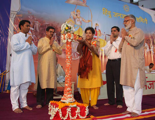 Inauguration of Dharmasabha by igniting the Dharmadeep