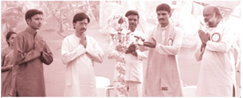 Inauguration of Dharmajagruti Sabha by lighting samai