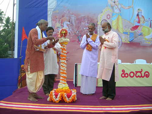 Inauguration of Dharmasabha by lighting deep