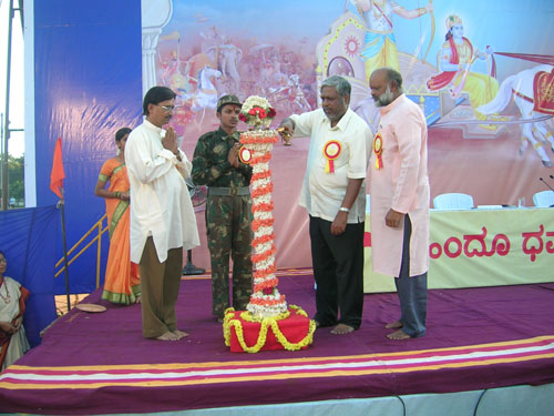 Inauguration of Dharmajagruti Sabha by lighting Samai