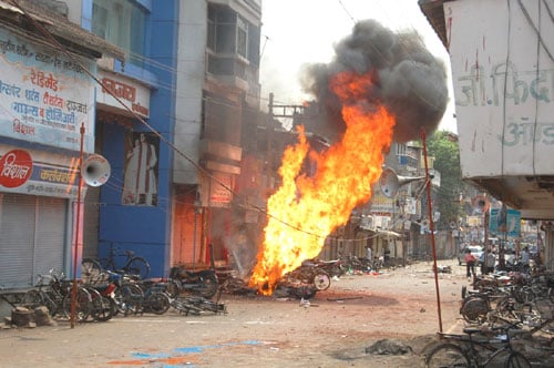 Such fires were set up at many places in Dhule