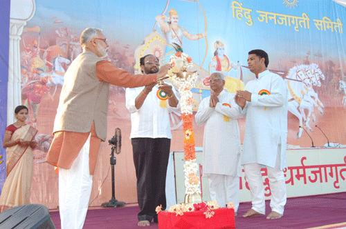 MLA Shri. Vishvas Nandekar lighting the deep