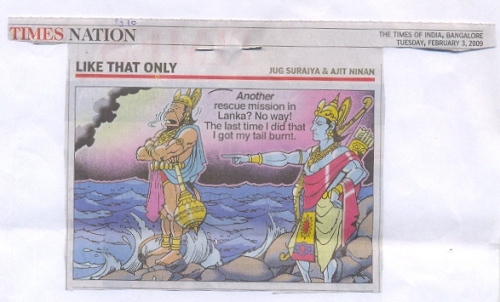 Denigrated Cartoon published in Time of India