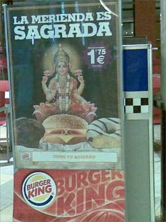 Denigration of Goddess Lakshmi by 'Burger King'