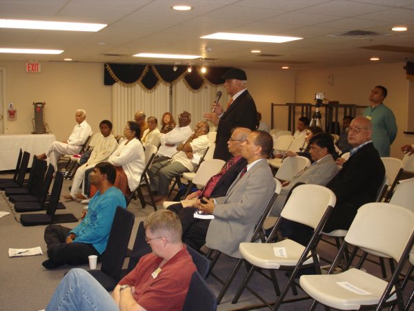 Audience asking question during Question and Answer session