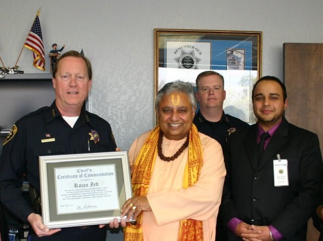 Reno Police Chief honoring Hindu statesman Rajan Zed