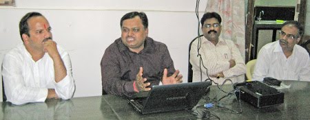 From Left : Mr. Abhay Vartak, Mr. Suresh Chavanke, Dr. Joshi, Mr. Mukkavar