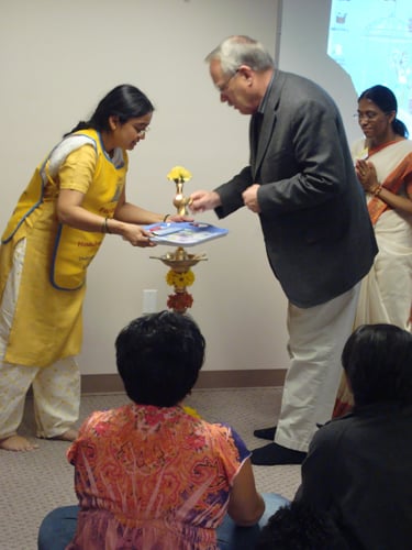 Ft. Collins Mayor naugurating Holy lamp on Hinduism