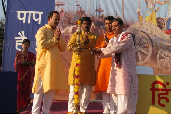 From left : Mr. Abhay Vartak, Mr. Jayesh Thali, Mr. Ramesh Shinde & Kirtankar Ramkruishnabuva Garde