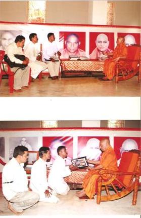 From Left : Mr. Srinivas Rao, Mr. Anand Gouda, Mr. Ramanand Gouda, Swamiji