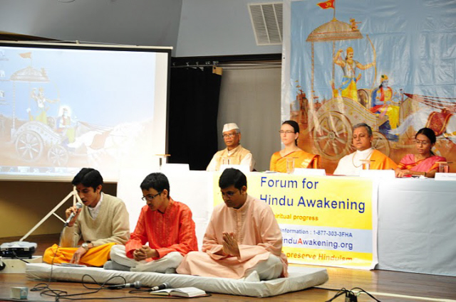 The Hinduism Summit was started with recitation of Vedic mantras