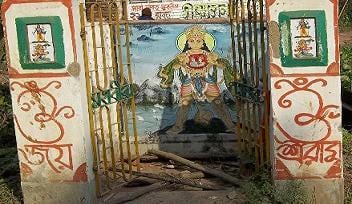 Sri Hanuman temple destroyed by Muslims