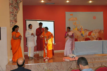 Traditional lamp lighing at Summit