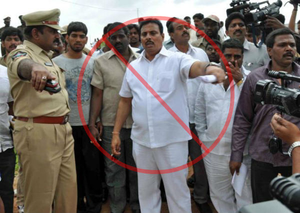 Andhra Minister Danam involved in argument with police near Hare Krishna Temple