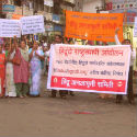 Dadar, Mumbai : Hindus unitedly protest against ban on HJS Website !