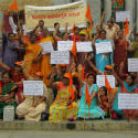Bangalore : Strong demonstrations by devout Hindus against the ban on HJS website