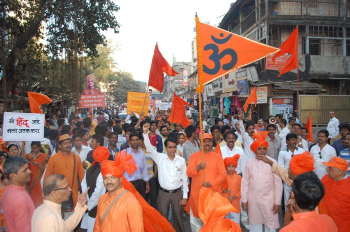 More than 700 devout Hindus participated in the protest rally