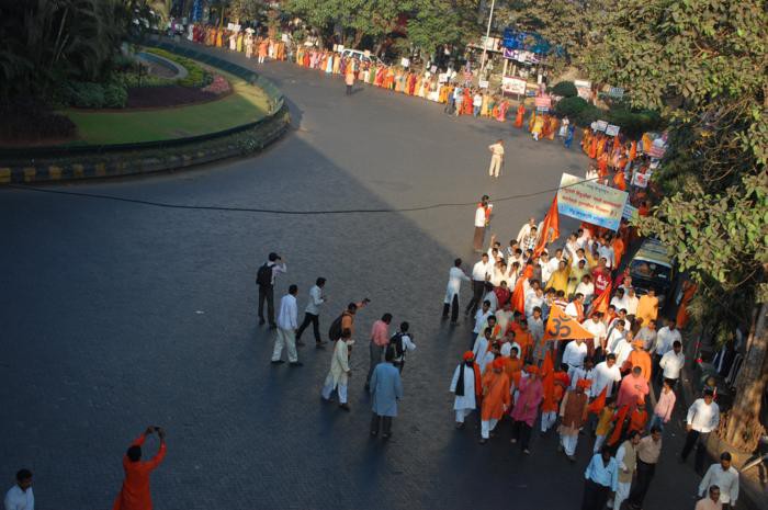 Hindus from many Hindu organisations participated in the rally