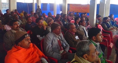 Hindu leaders and activists present for the regional Hindu Adhiveshan