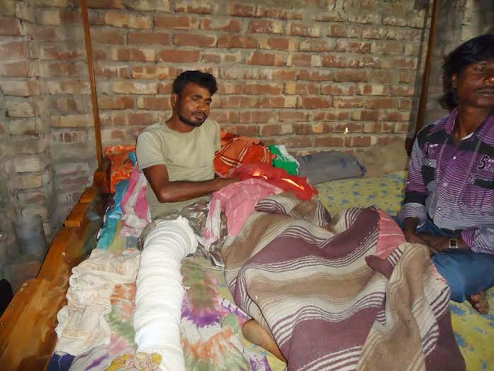 A Hindu injured in attack by Jihadis