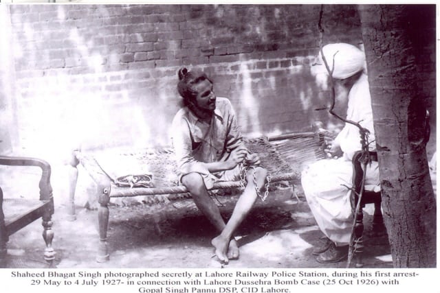 Rare photograph of Martyr Bhagat Singh (Courtsey : Mr. Sita Ram Bansal)