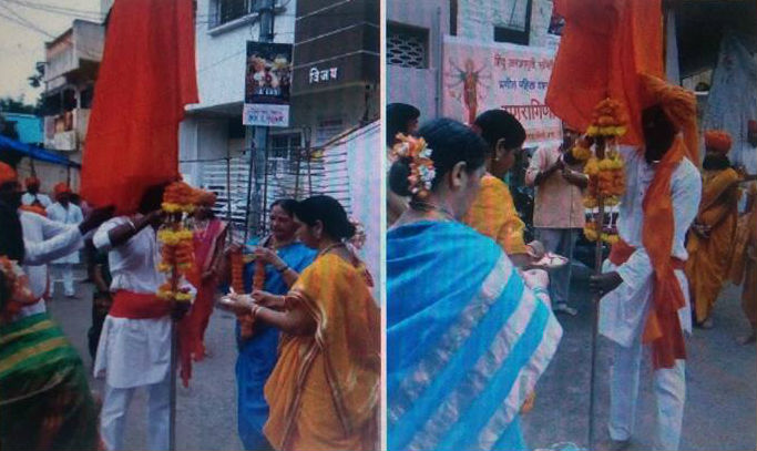 रणरागिणी शाखाद्वारा औक्षण कर दौड़ का स्वगत