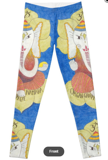 red_bubble_ganesh_leggings