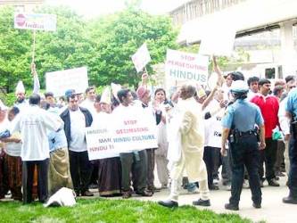 Protesting Hindus in USA