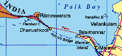 Map of Rama Sethu and environs