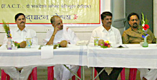 From Left Shri. Belake, Shri. Ghaisas Guruji, Shri. Chandrakant Mokate, & Shri. Ujjwal Keskar