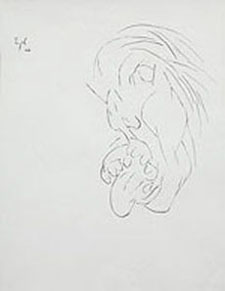 Painting (2) named Kali by Tayeb Mehta