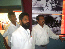 Corporator Shri. Bhapkar (center) at the Exhibition