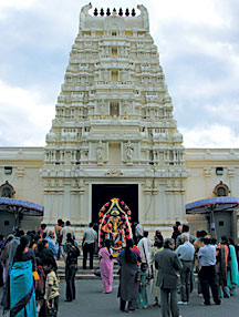 The Lakshmi temple in Massachusetts was vandalised twice recently. Photo courtesy of NEHTI The Lakshmi temple in Massachusetts was vandalised twice recently. Photo courtesy of NEHTI