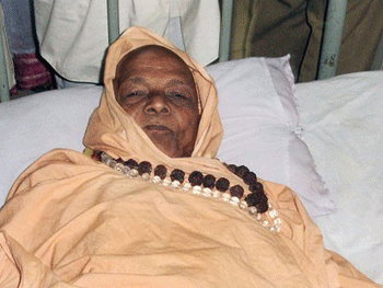 Swami Laxmananda Saraswati in hospital