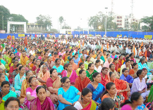 Huge audience of Hindu Dharmabhimanis present for Dharmajagruti Sabha