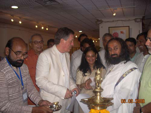 Shri. Francois Goutier with Sri Sri Ravishankar