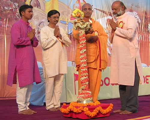 Inauguration of Dharmajagruti Sabha by lighting samai