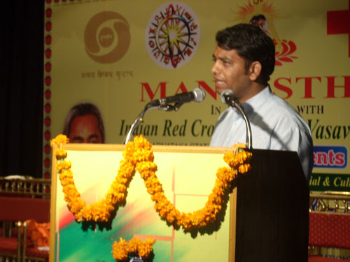 Shri. Ramesh Shinde giving speech