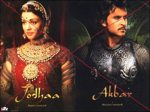 Poster of anti-Hindu & anti-History movie Jodha Akbar