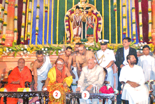 Sree Shankaracharya Jayendra Saraswati (2) and Shri. Rameshwar Thakur (3)