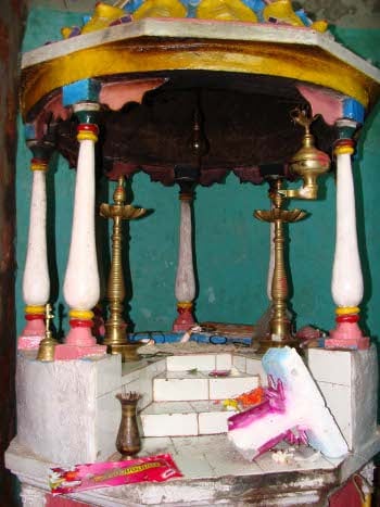The Idol of Sree Mahalakshmi placed here was damaged