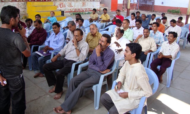 Proud Hindus putting forth their views in the meeting