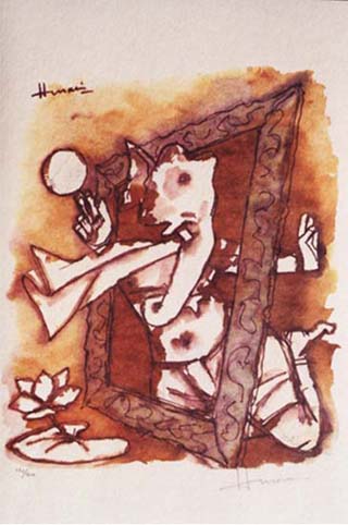 Denigrated Sri Ganesh Picture by Husain