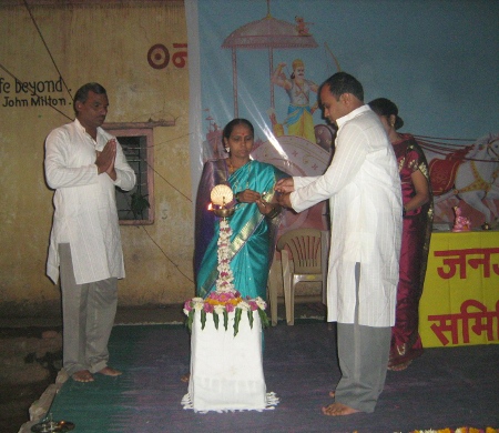 Inauguration of Hindu Dharmajagruti Sabha by lighting Samai