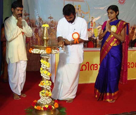 From Left : Mr. Balkrushna, Mr. Pradip Vishwanath (Lighting Samai & Miss M P Rashmi
