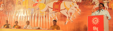 MLA Mr. Vivek Patil addressing Hindus present for Hindu Dharmajagruti Sabha
