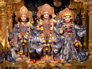 A Sattvik picture of Lord Ram, Hanuman, Lakshman and Goddess Sita